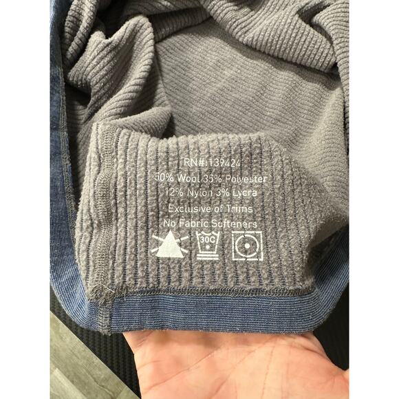 Voormi Wool Blend Pullover Camp Sweater Fleece Lined Blue XL Outdoors Hunting - Picture 11 of 11